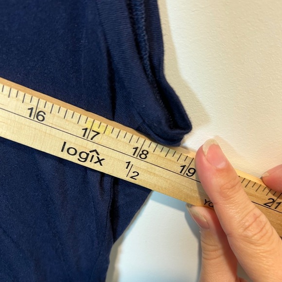 MICHAEL KORS Navy Blue Sleeveless‎ Layered Tank Top M - Picture 6 of 7